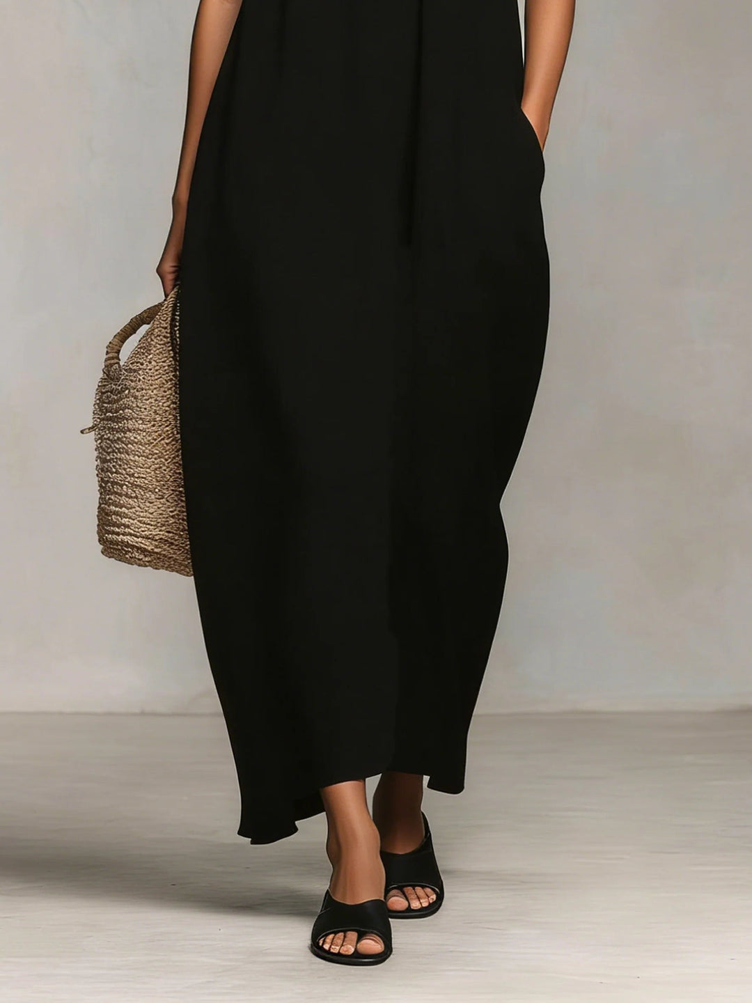 Mirelle™ | Robe Maxi avec Blocs de Couleur et Bretelles Spaghetti