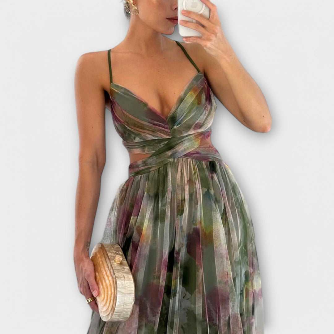 Robe Maxi Annai Mesh - Élégante et Sculptante