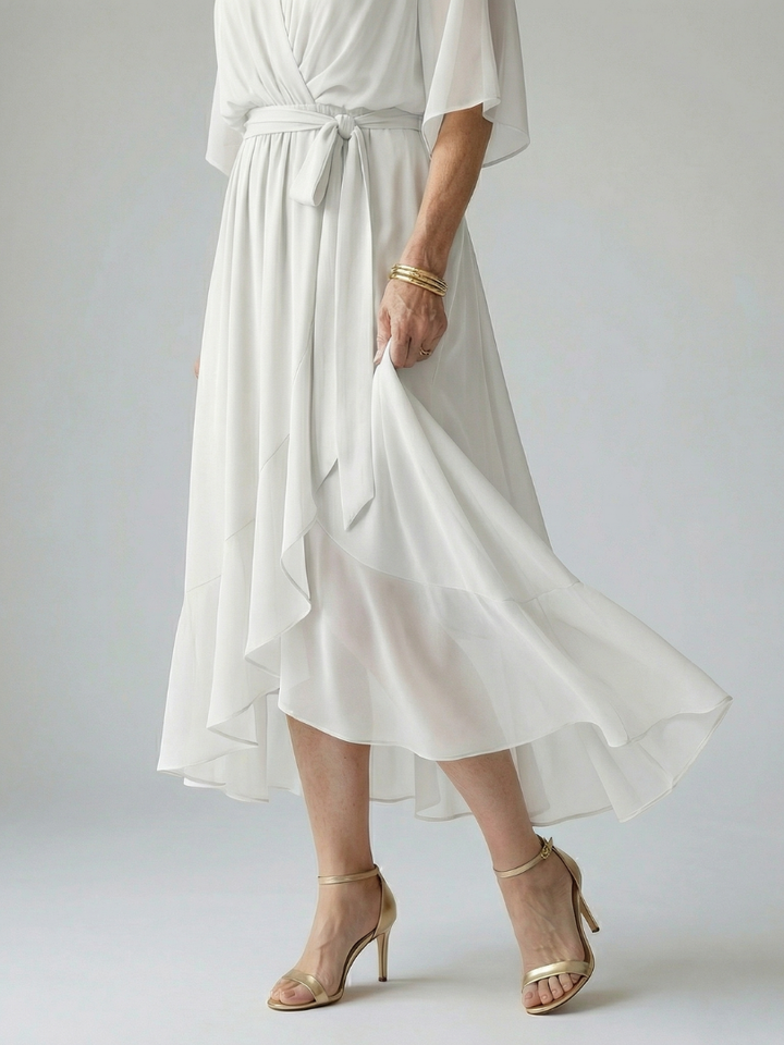 Elric | Robe Midi Drapée Légère