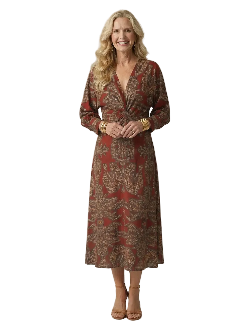 Lune | Robe Midi Wrap Naturelle