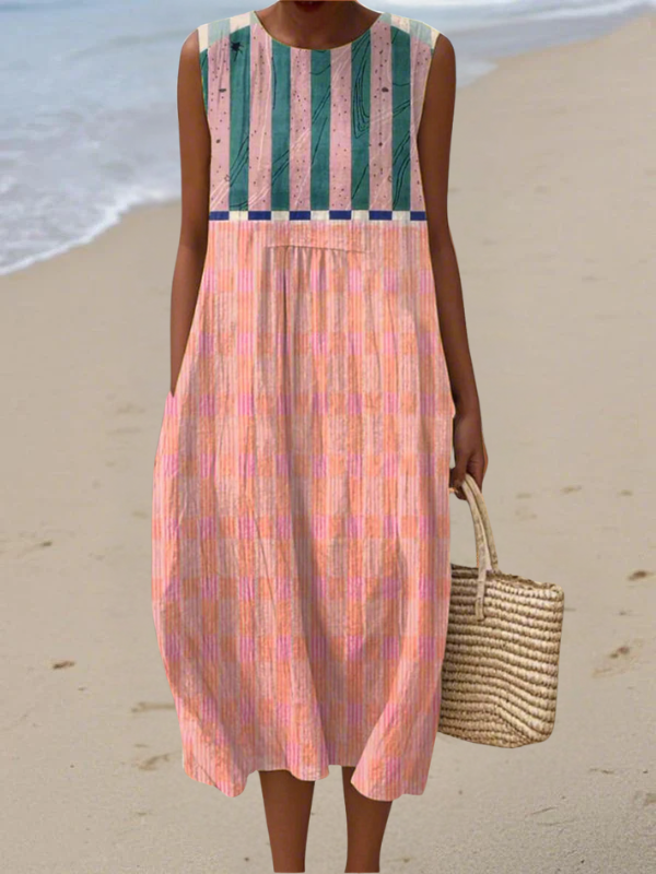 Lily | Robe Midi Rayée