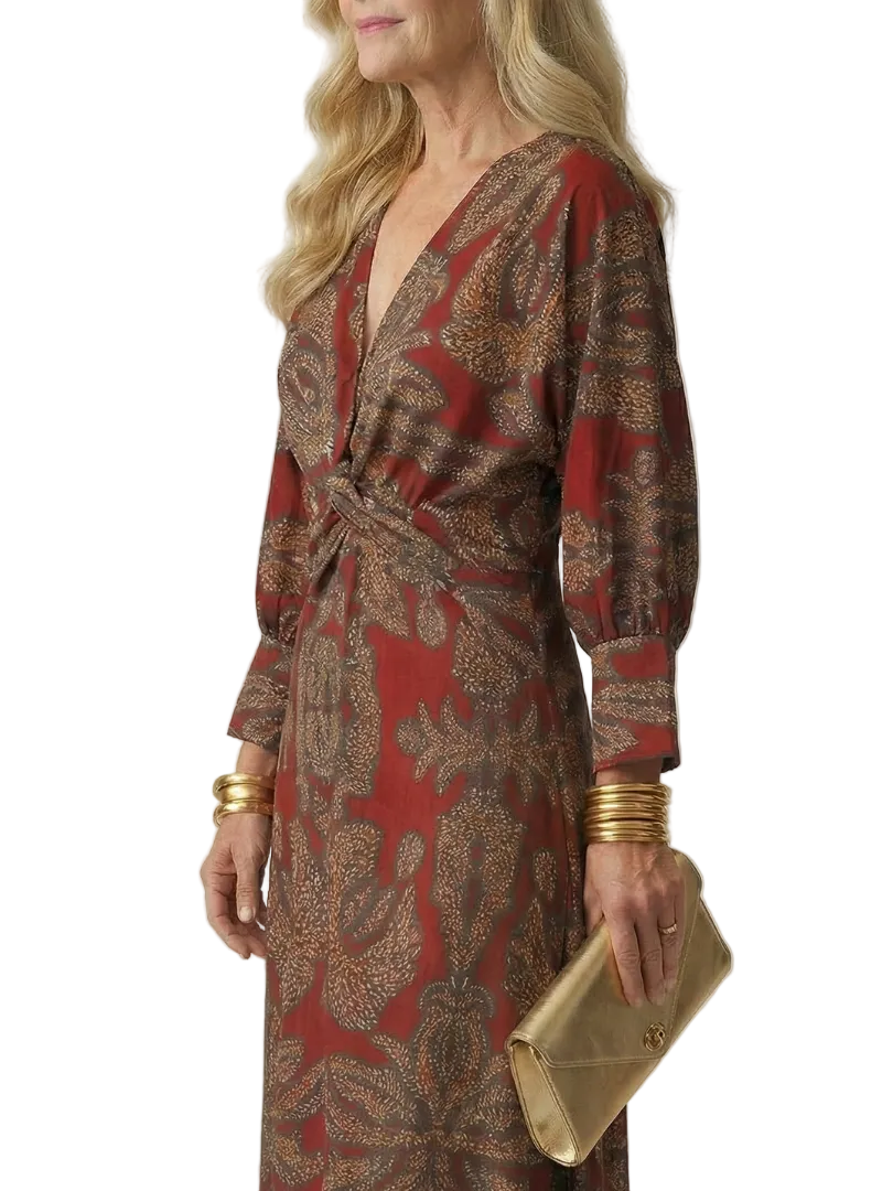 Lune | Robe Midi Wrap Naturelle