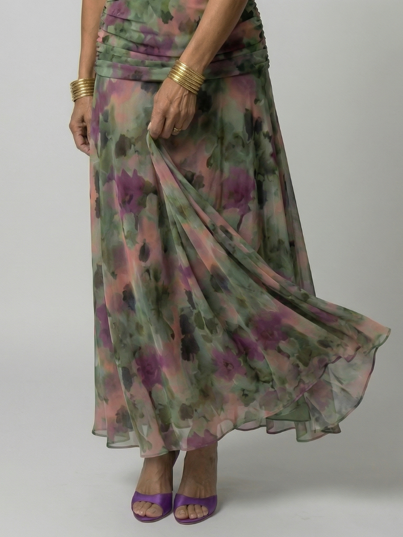 Calen | Robe Midi Fluide à Epaule Dégagée