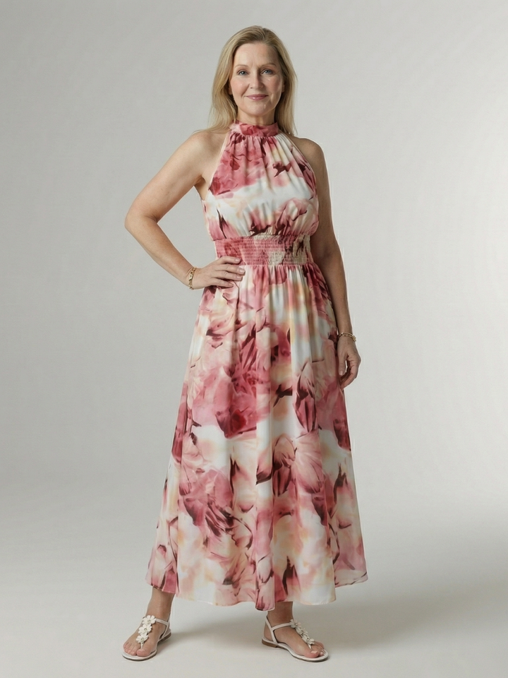 Sylin | Robe Midi à Bretelles Froncées