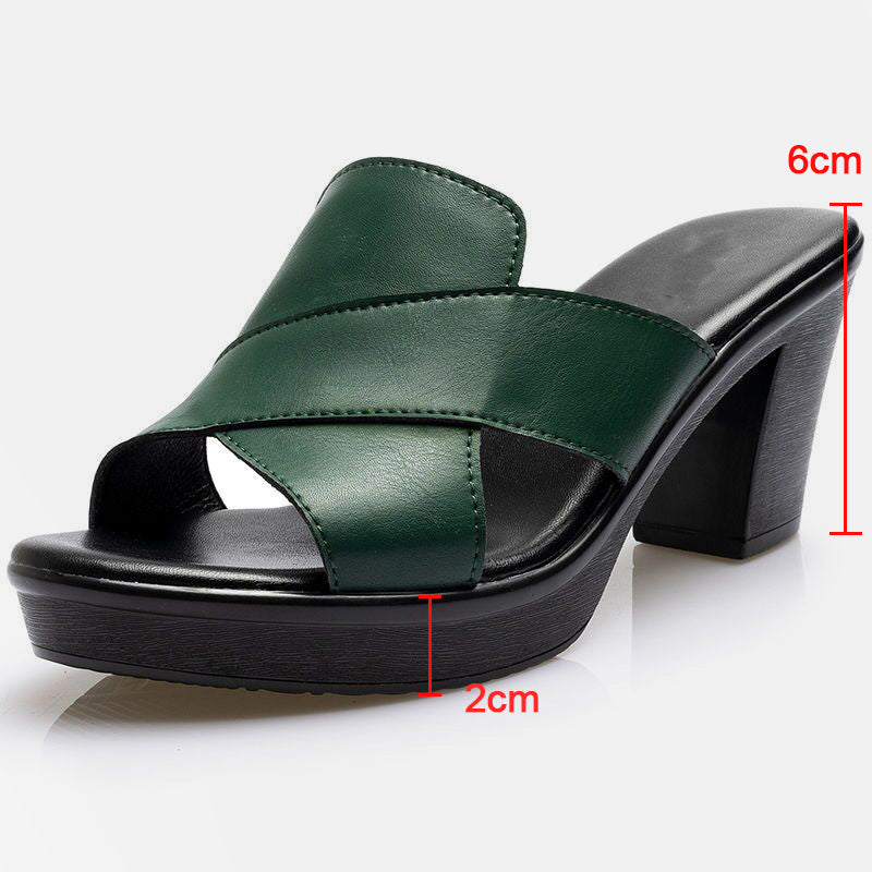Emma - Sandales orthopédiques à talons avec lanières croisées