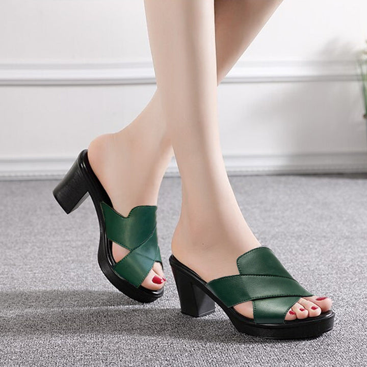 Emma - Sandales orthopédiques à talons avec lanières croisées