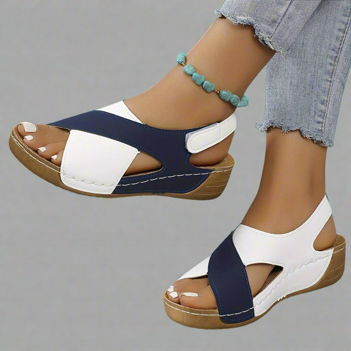 Remi | Sandales à talon ouvert colorblock