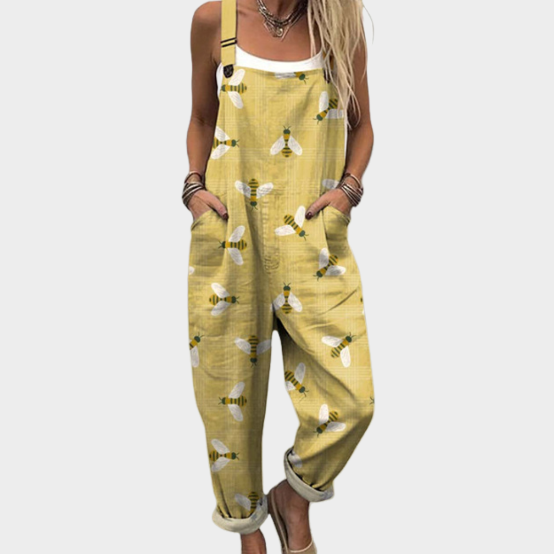 Pantalons à bretelles imprimés confortables