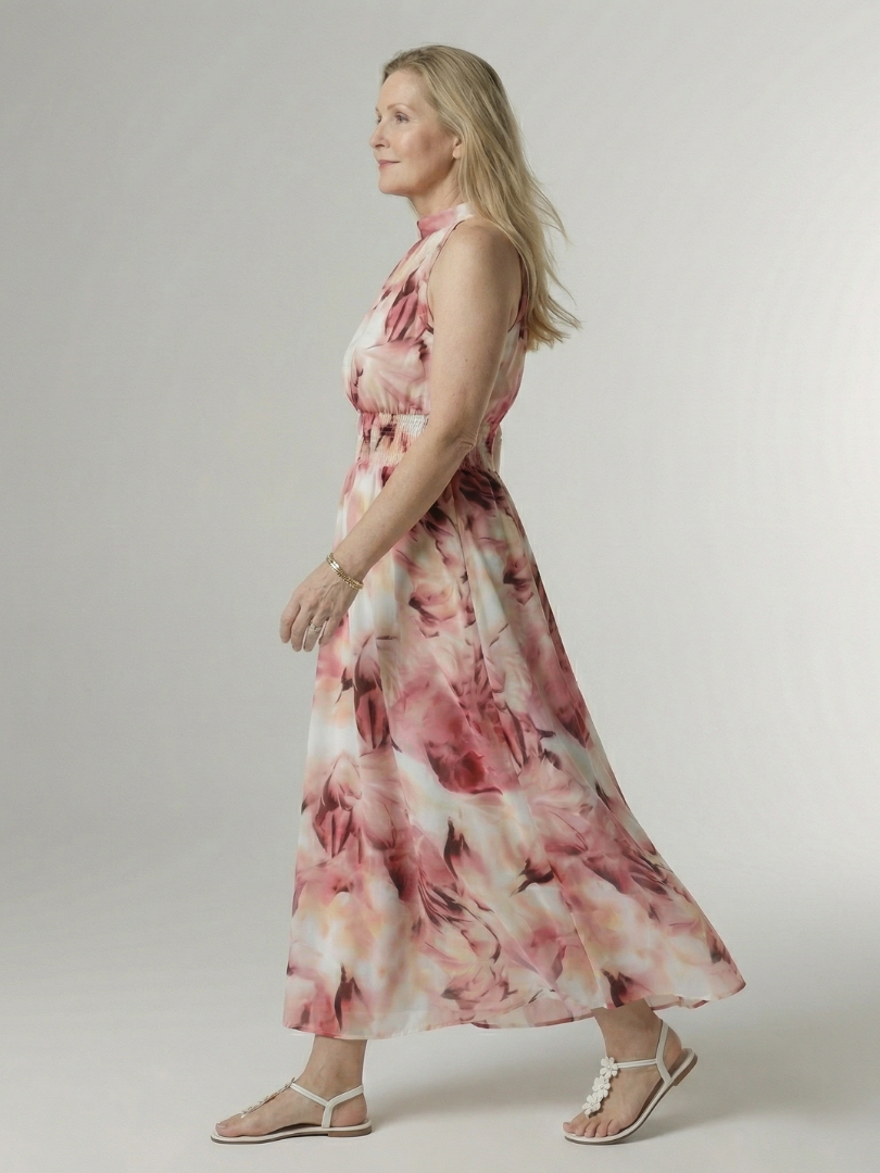 Sylin | Robe Midi à Bretelles Froncées