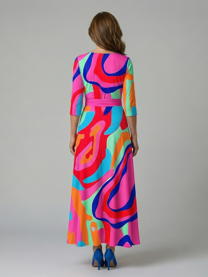 Celine | Robe Midi Croisée