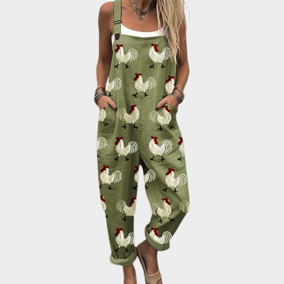 Pantalons à bretelles imprimés confortables