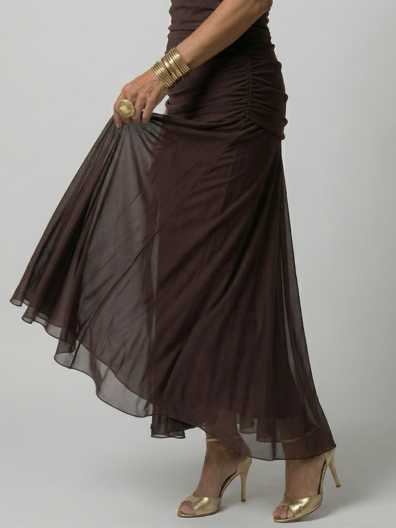 Calen | Robe Midi Fluide à Epaule Dégagée