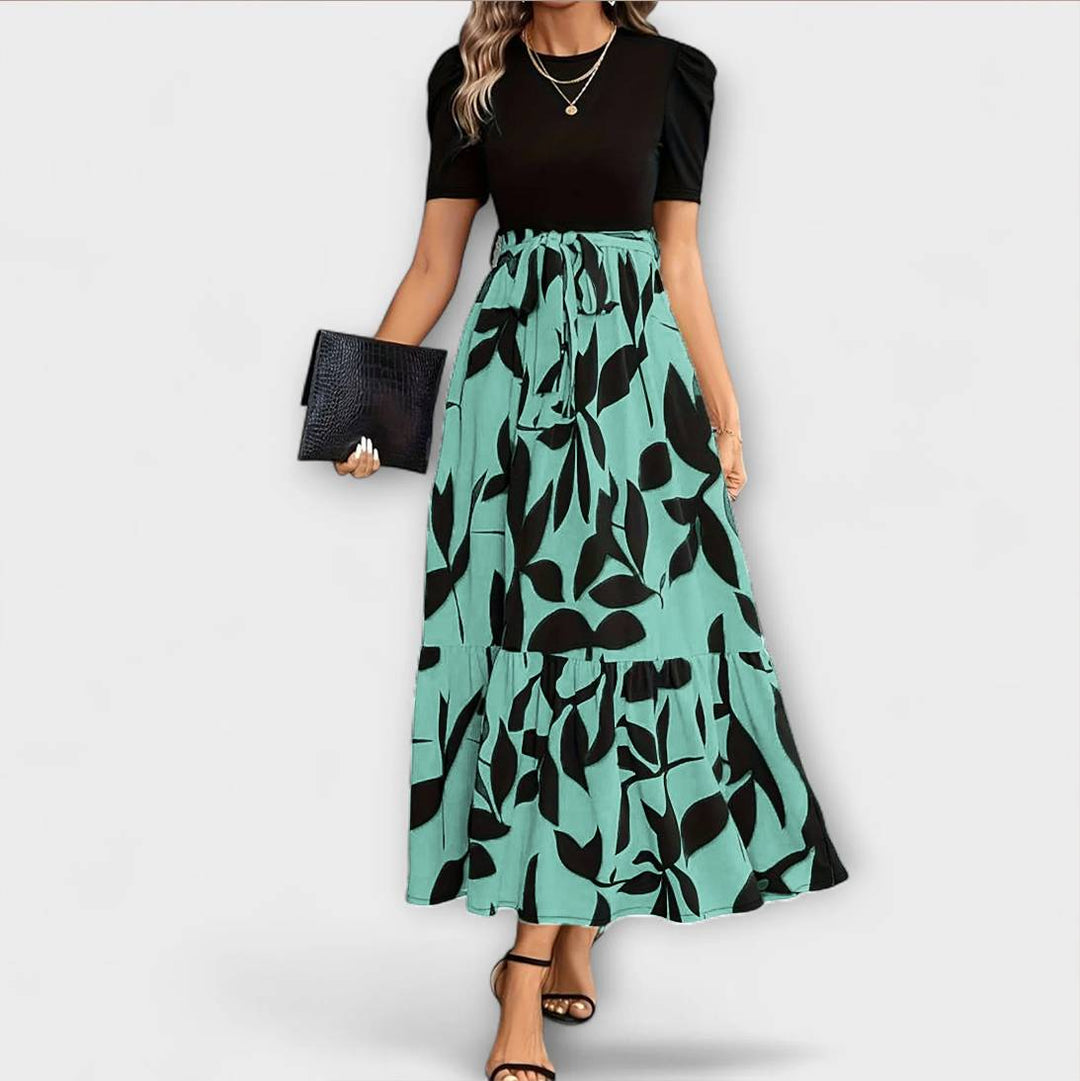Luna - Robe d'été avec motif floral et encolure ronde