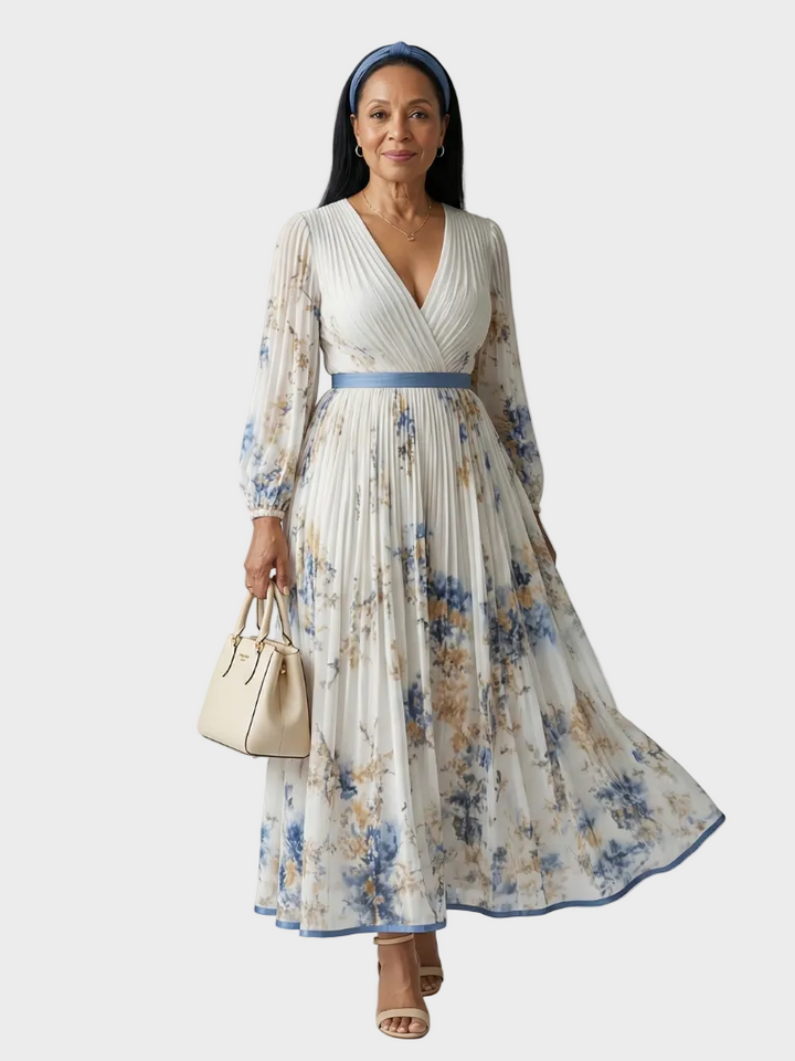 Rielle robe midi drapée femme – style sophistiqué et moderne – Aveline Lyon