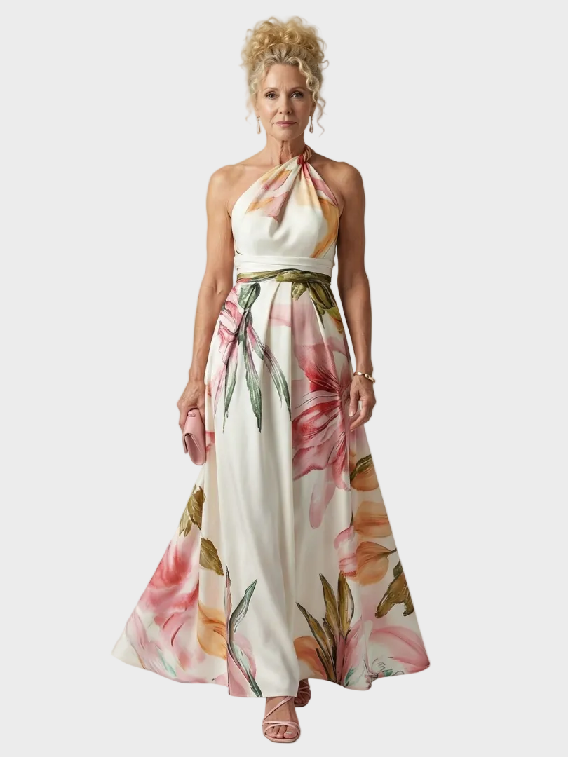 Amiel robe maxi fleurie légère femme – style estival romantique – Aveline Lyon