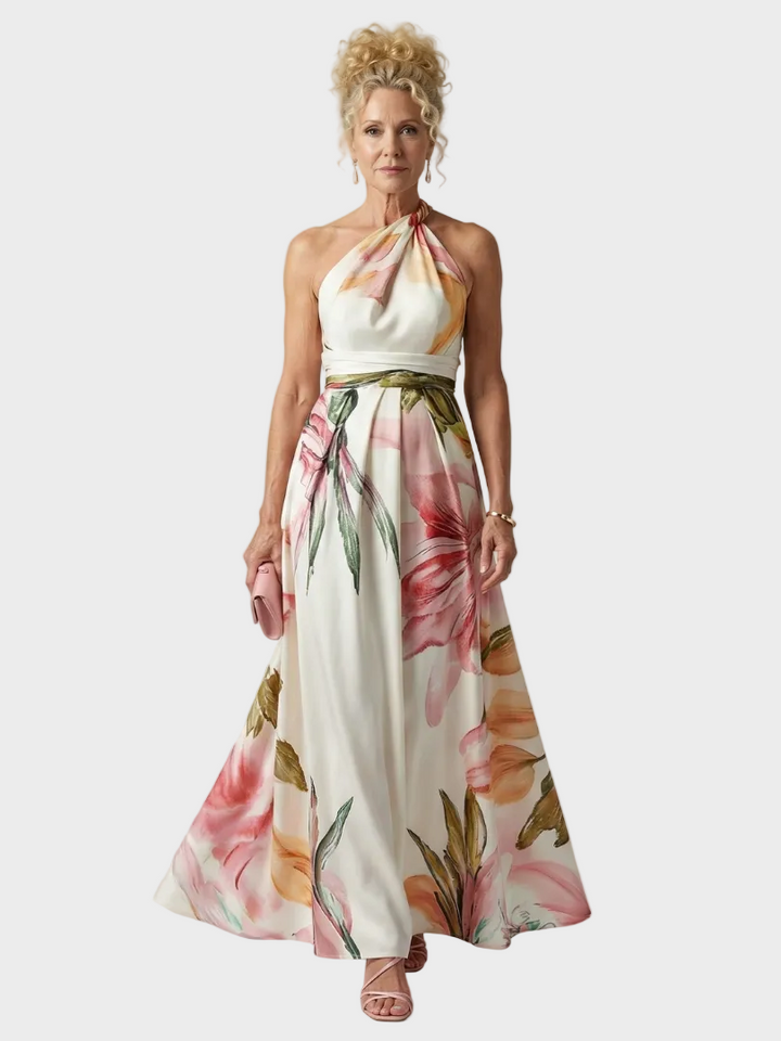 Amiel robe maxi fleurie légère femme – style estival romantique – Aveline Lyon