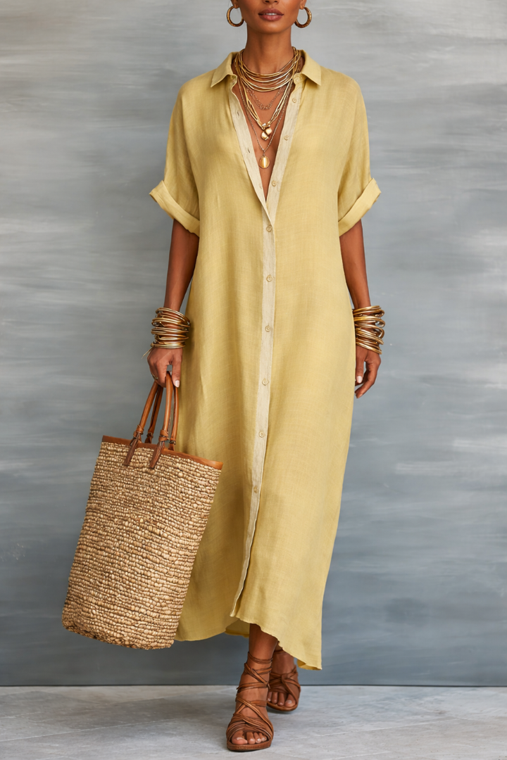 Manelle™ | Robe Maxi avec Ligne Minimaliste