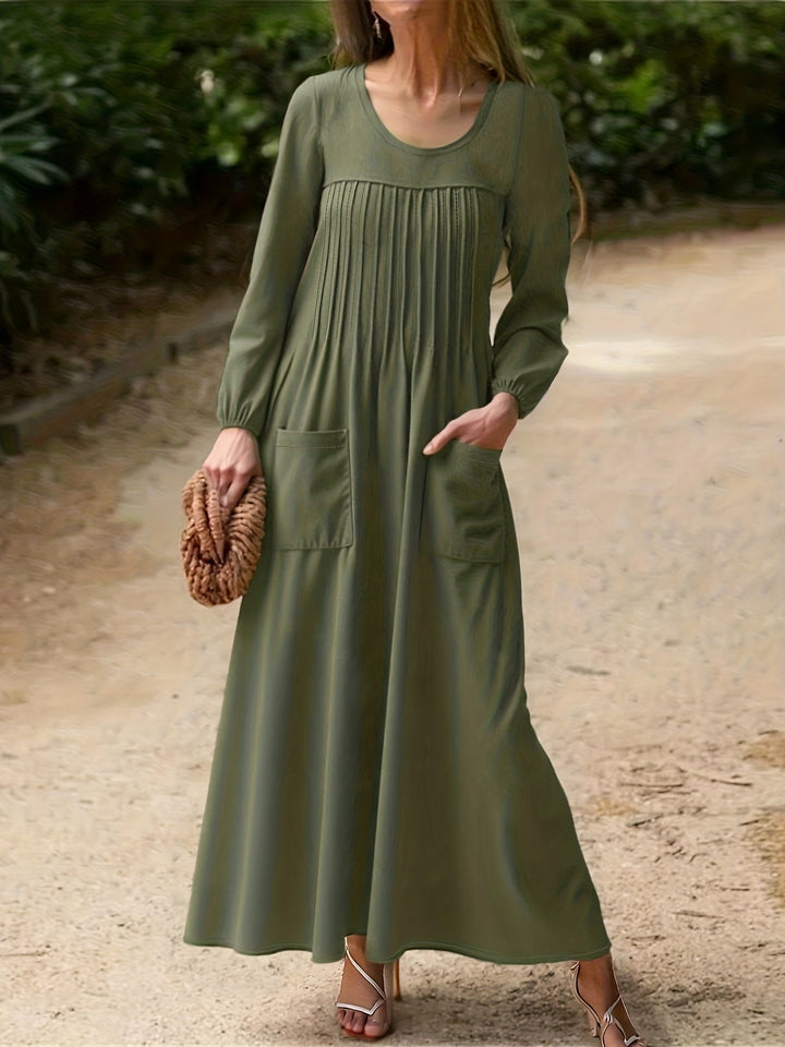 Ella | Robe Longue Élégante à Manches Longues