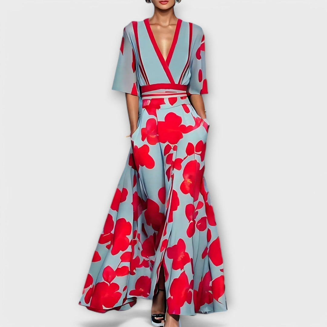 Elise - Robe Élegante en Fleurs
