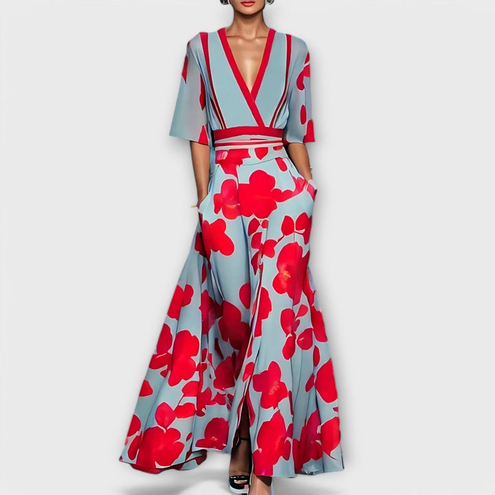 Elise - Robe Élegante en Fleurs