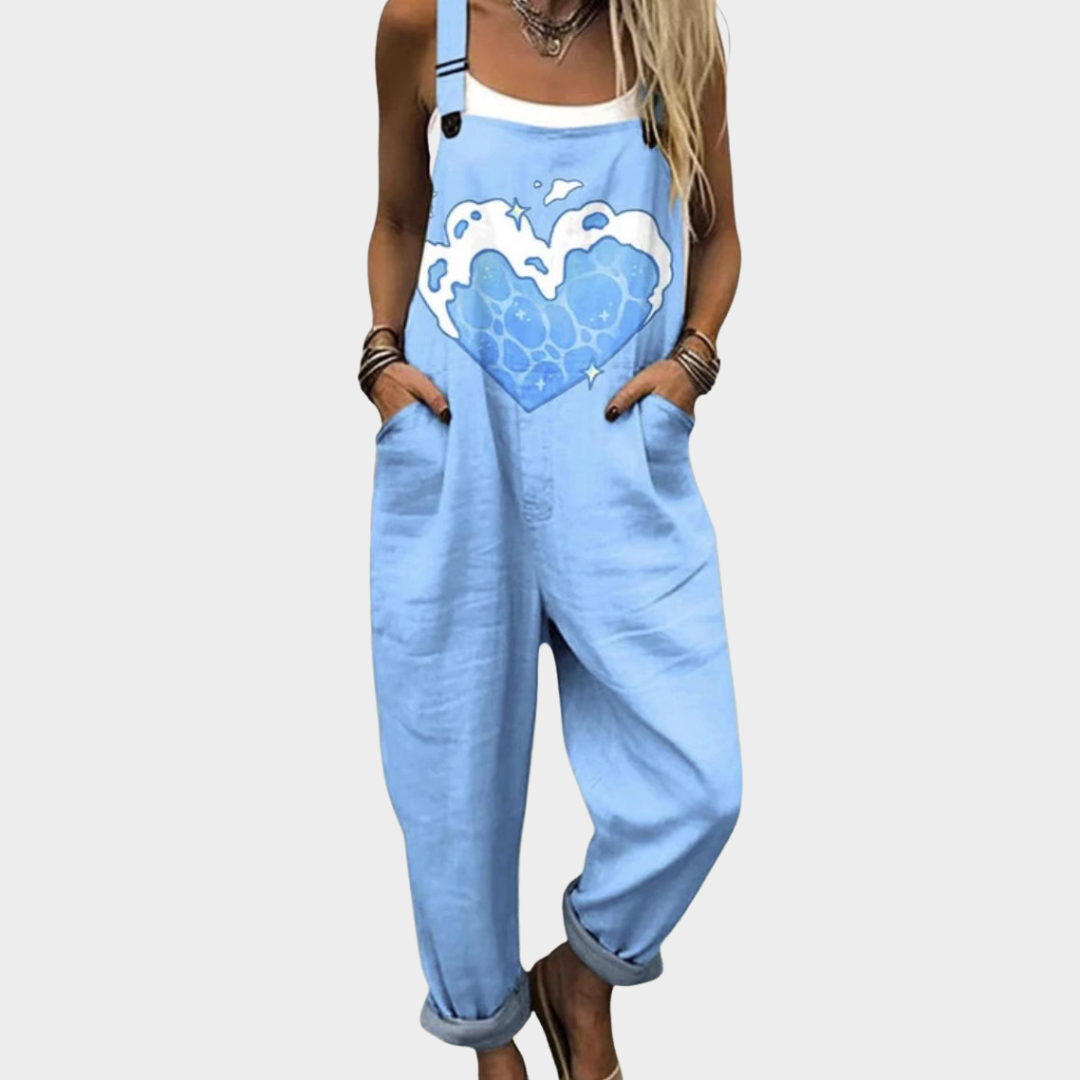 Pantalons à Bretelles Imprimés et Confortables