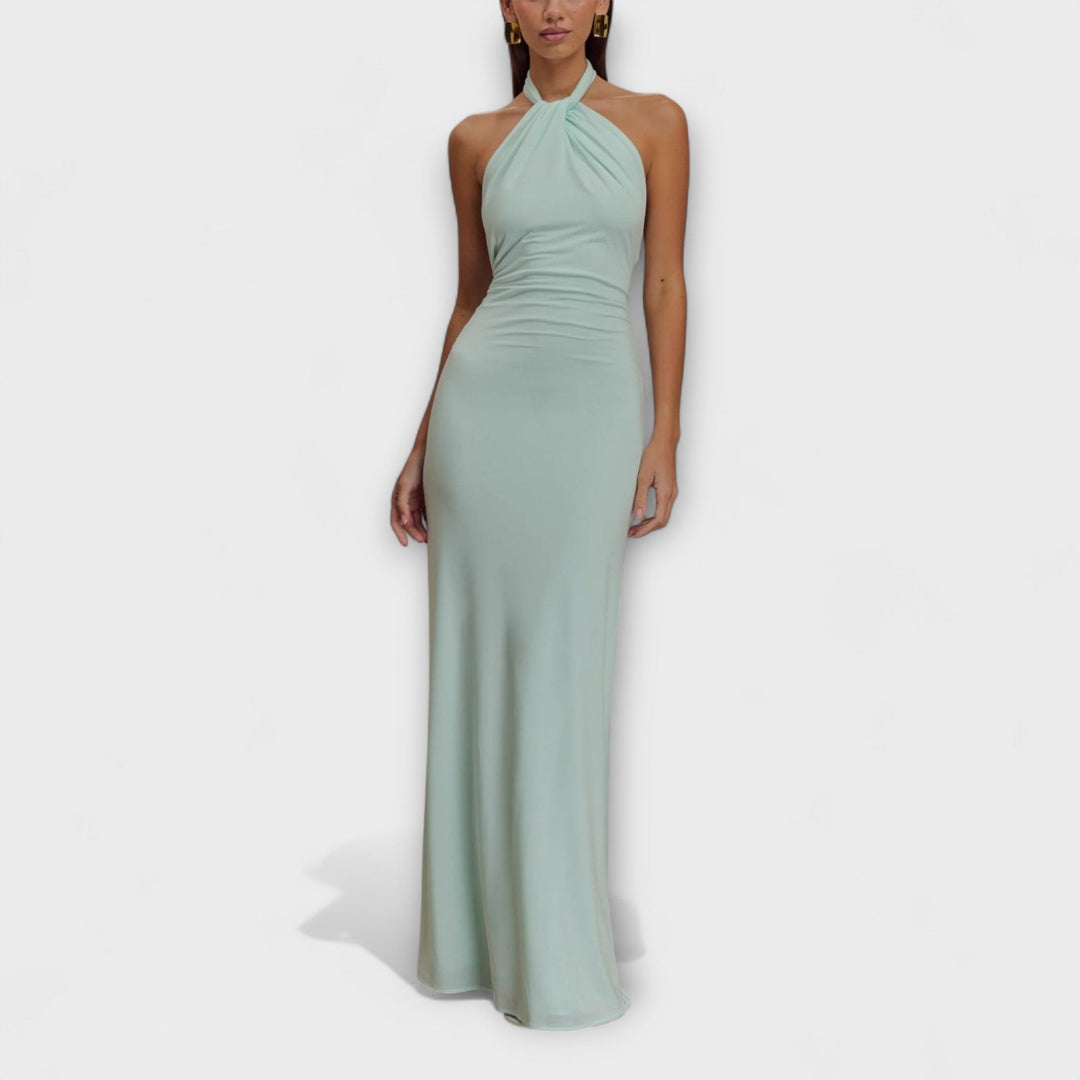 Lagoon - Robe Maxi Slinky à Col Halter