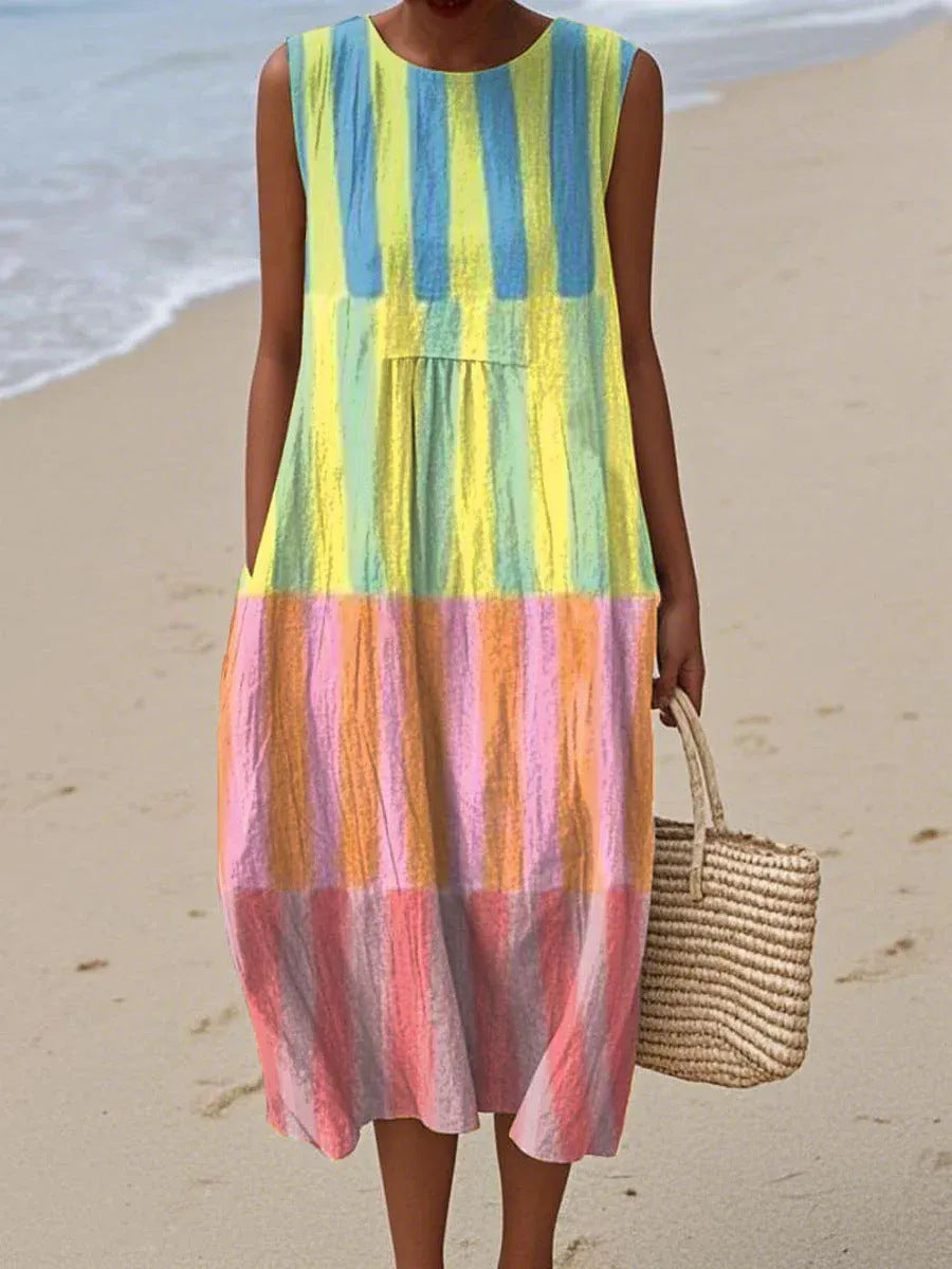 Joy | Robe Midi Pastel Multicolore