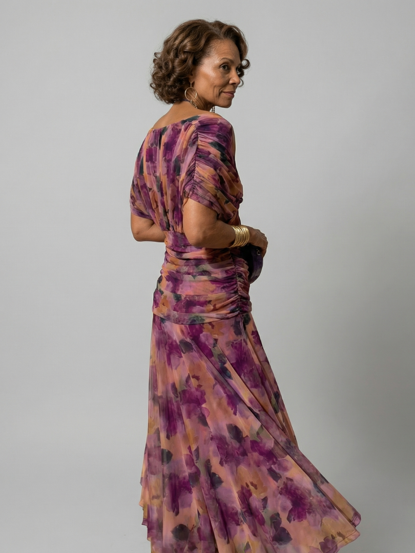 Calen | Robe Midi Fluide à Epaule Dégagée
