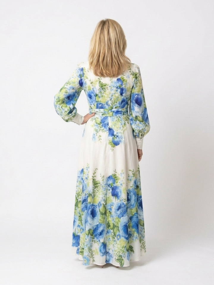 Harper | Robe Maxi Florale à Boutons