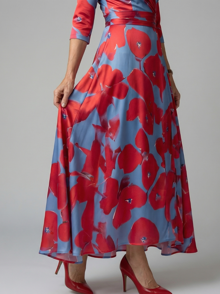 Celine | Robe Midi Croisée