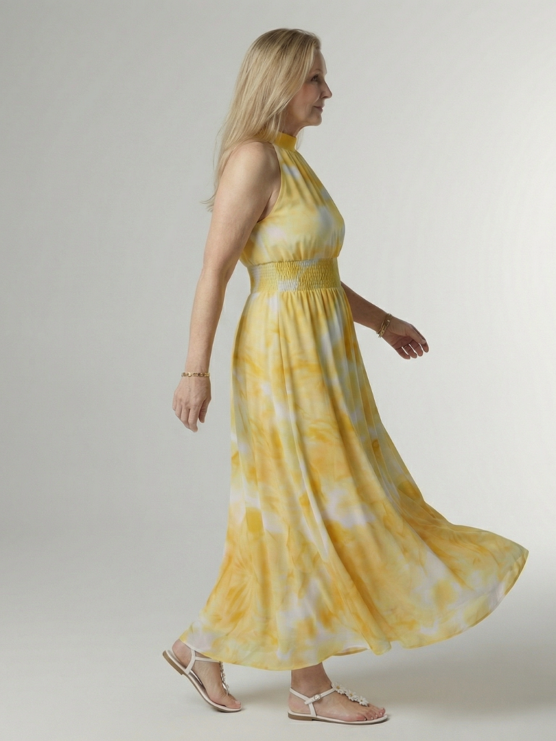 Sylin | Robe Midi à Bretelles Froncées