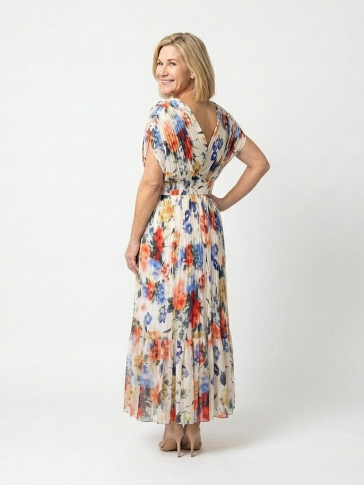Savannah | Midi plissé floral