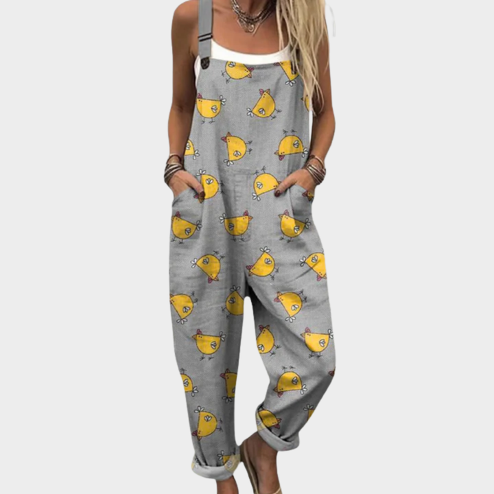 Pantalon à Bretelles Imprimé
