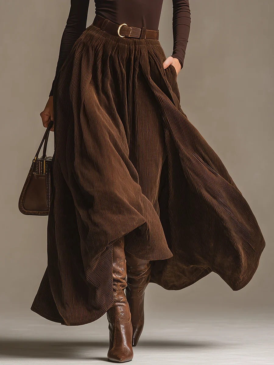 Lunori™ | Ensemble Aveline en Deux Pièces (Col Roulé & Jupe Maxi)