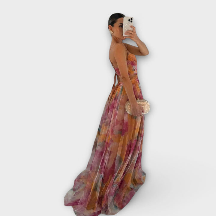 Robe Maxi Annai Mesh - Élégante et Sculptante