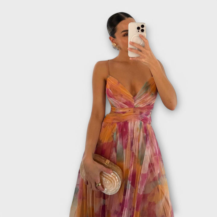 Robe Maxi Annai Mesh - Élégante et Sculptante