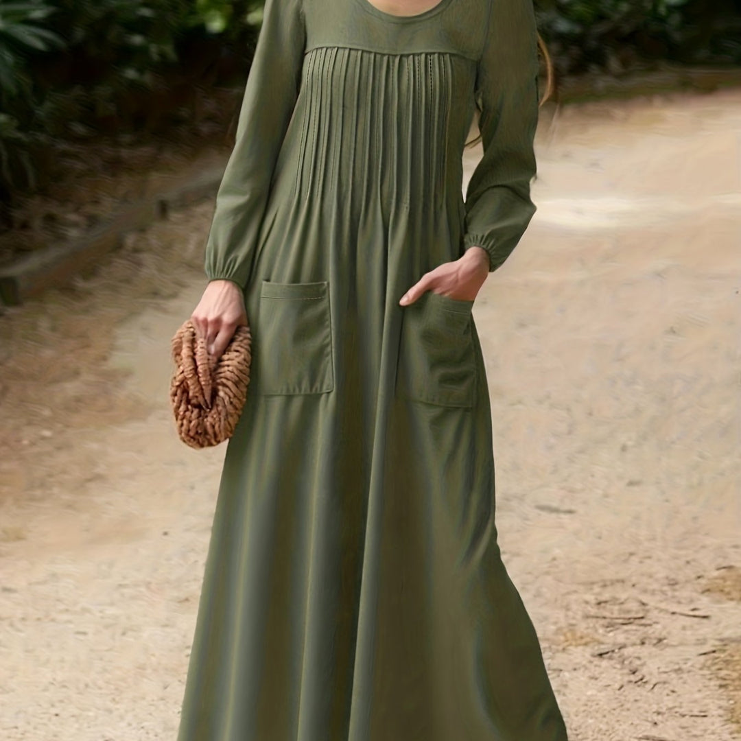 Ella | Robe Longue Élégante à Manches Longues