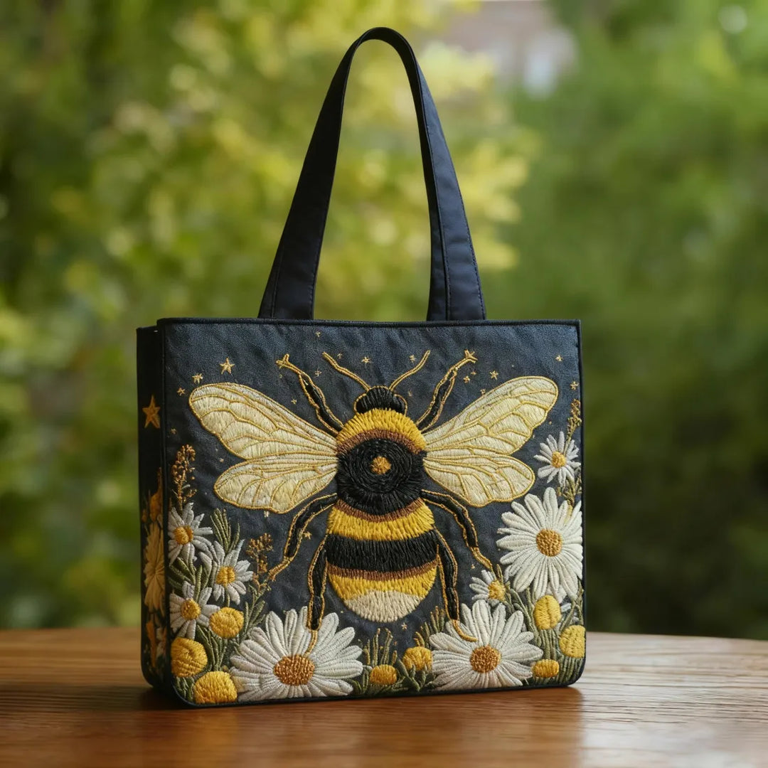 Sac Artisanal | Abeille sur Marguerites et Étoiles