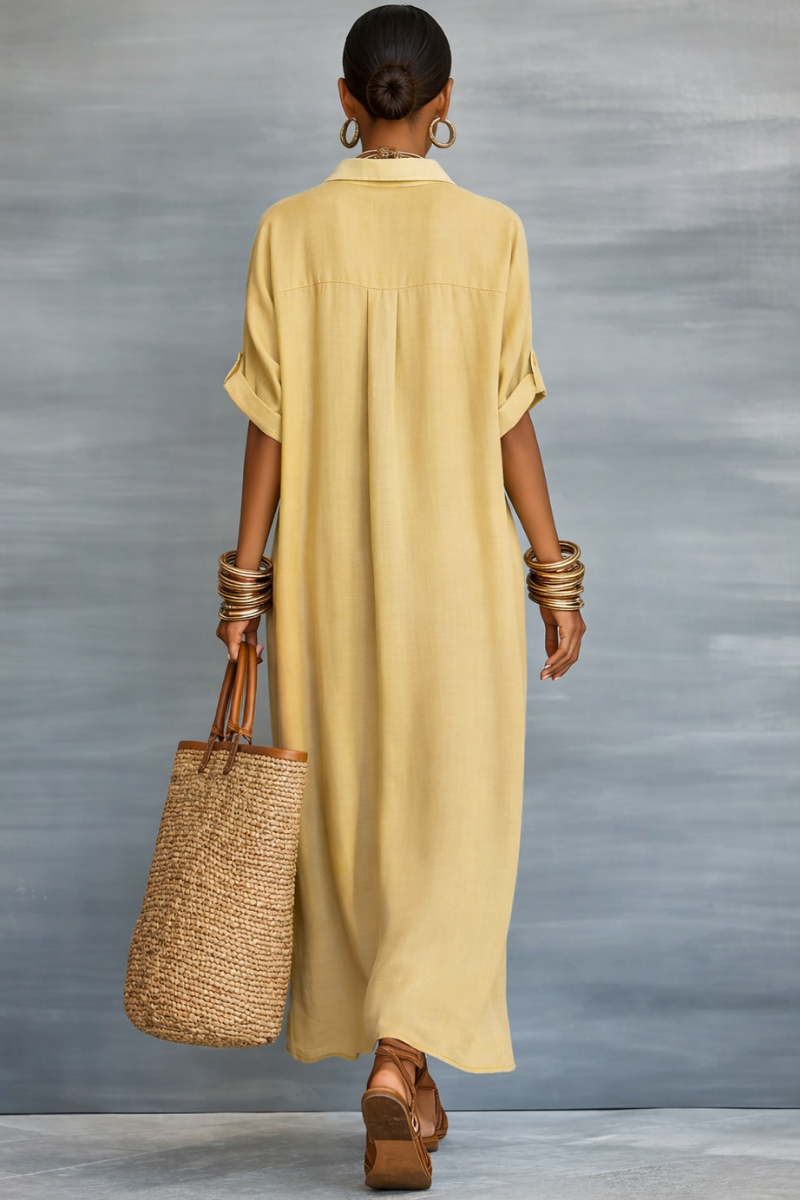 Manelle™ | Robe Maxi avec Ligne Minimaliste