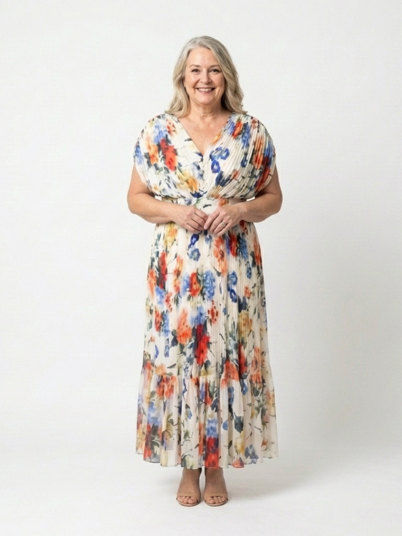 Savannah | Midi plissé floral