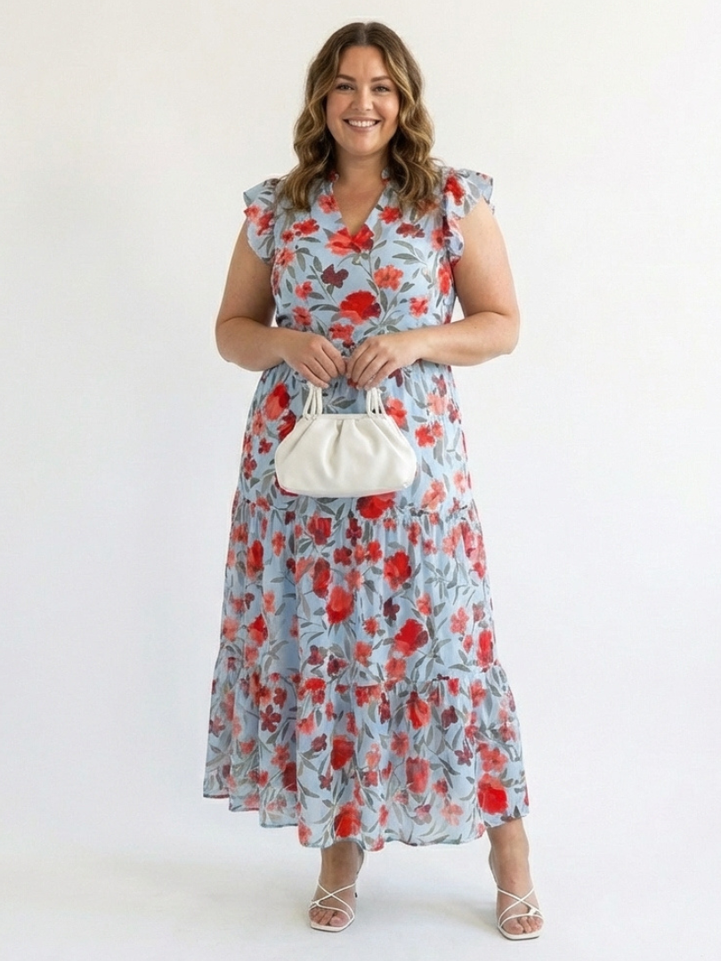 Lila | Midi Floral Élégant
