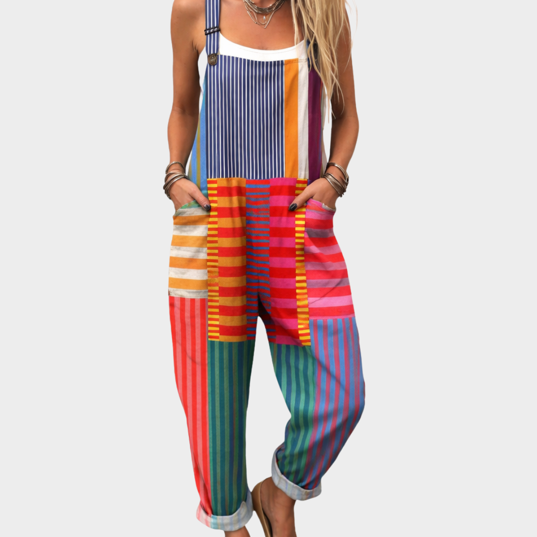 Pantalons à bretelles imprimés confortables