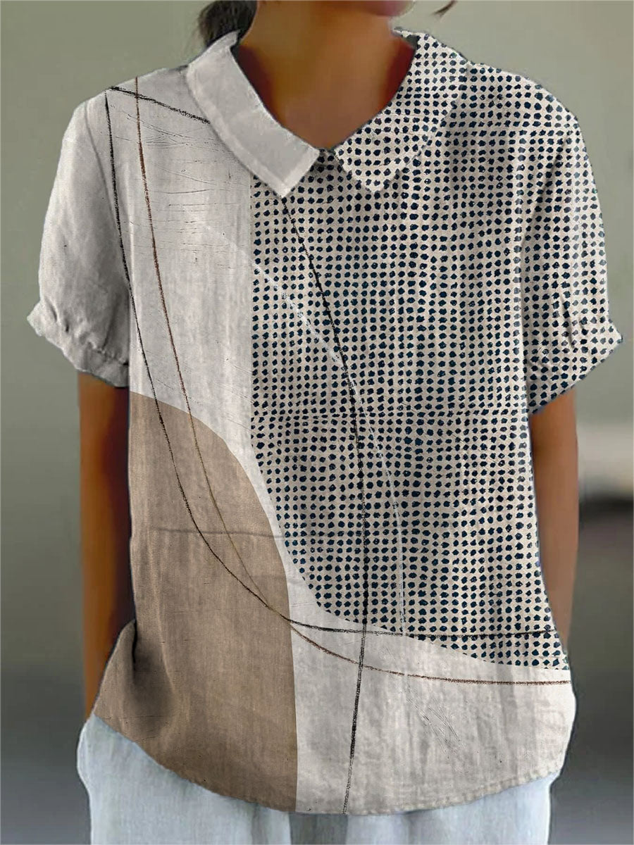 Lana | Chemise à Pois et Lignes Abstraits