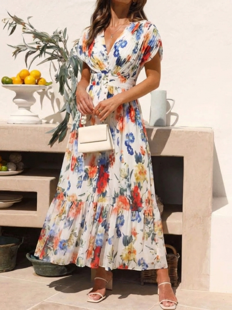 Savannah | Midi plissé floral
