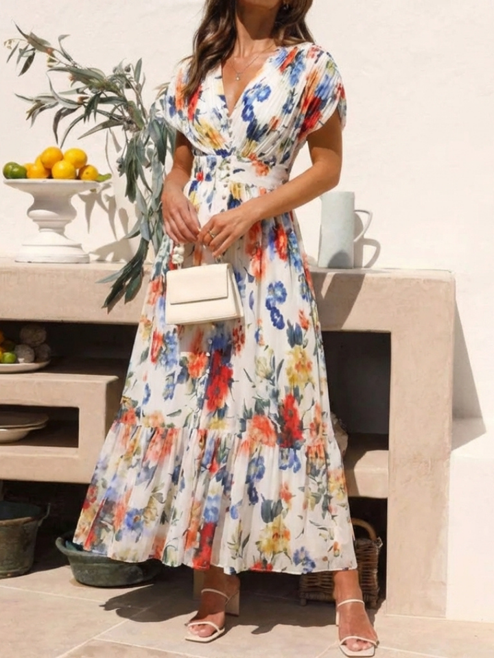 Savannah | Midi plissé floral