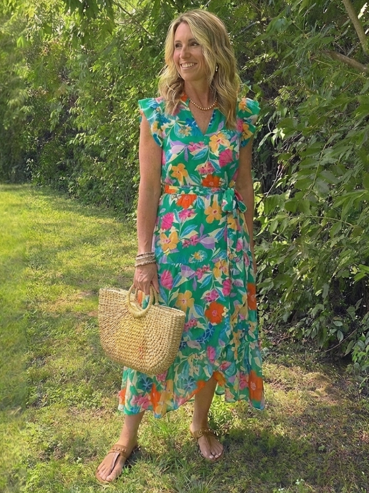 Lila | Midi Floral Élégant