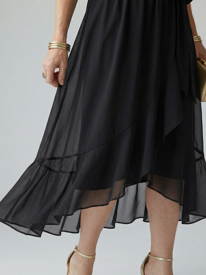 Elric | Robe Midi Drapée Légère