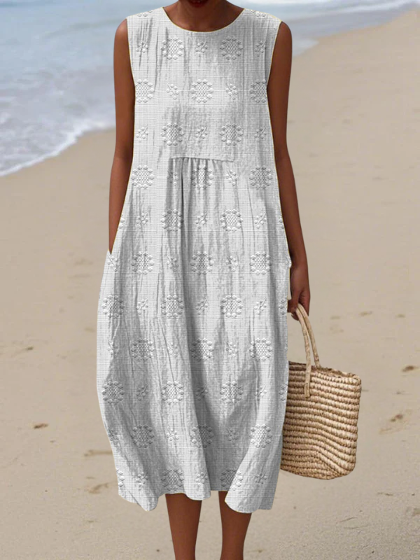 Rosa | Robe Midi brodée