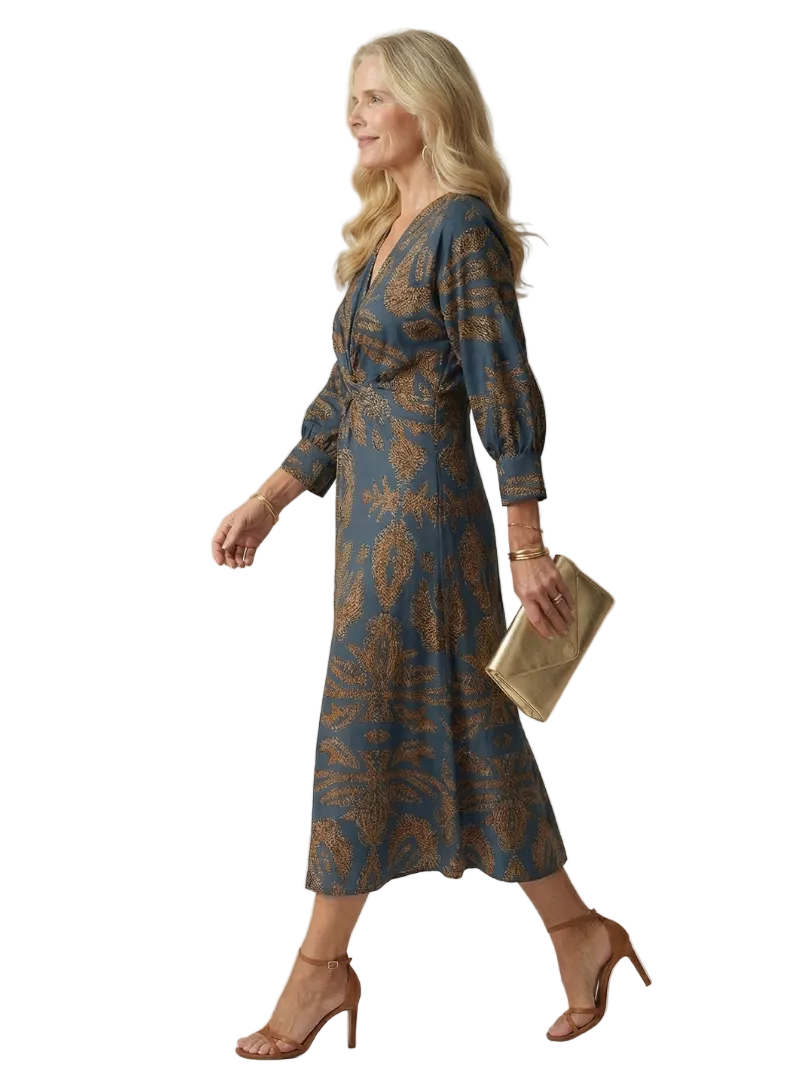 Lune | Robe Midi Wrap Naturelle