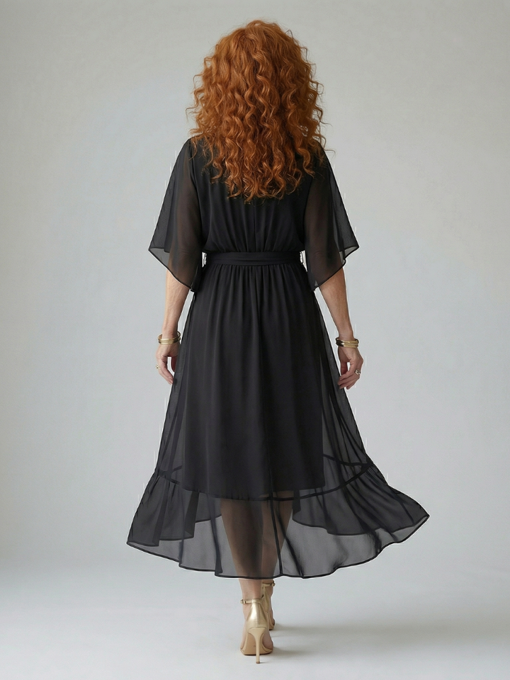 Elric | Robe Midi Drapée Légère